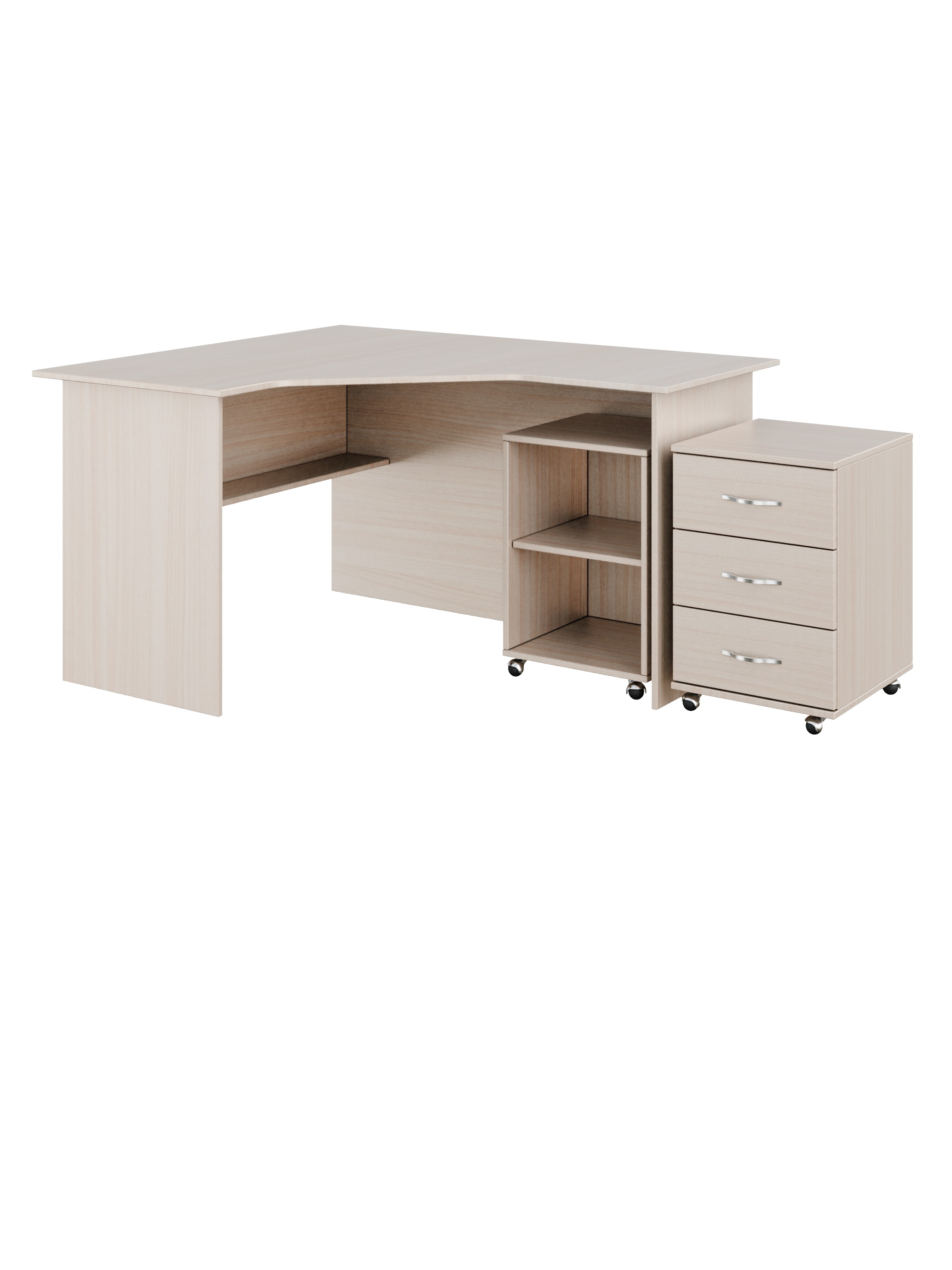 Стіл кутовий з двома мобільними тумбами 1400x1200x750 мм (7828) МЕБЛІ-ТЕХНОСТИЛЬ